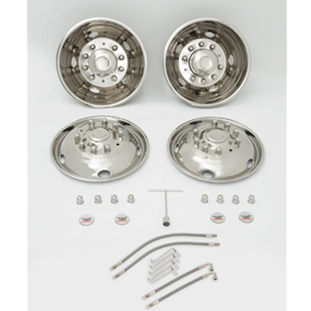 NF25M – PHOENIX USA Wheel Simulator, Fits 19-1/2 Inch Diameter 10 Lug Wheels Polished Stainless Steel Bolt-On Does No...